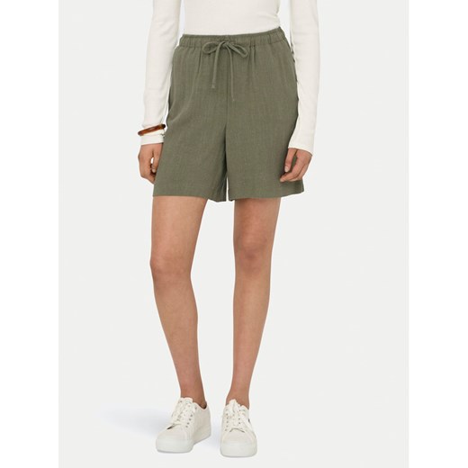 ONLY Szorty materiałowe Siesta 15333032 Zielony Loose Fit ze sklepu MODIVO w kategorii Szorty - zdjęcie 182674530