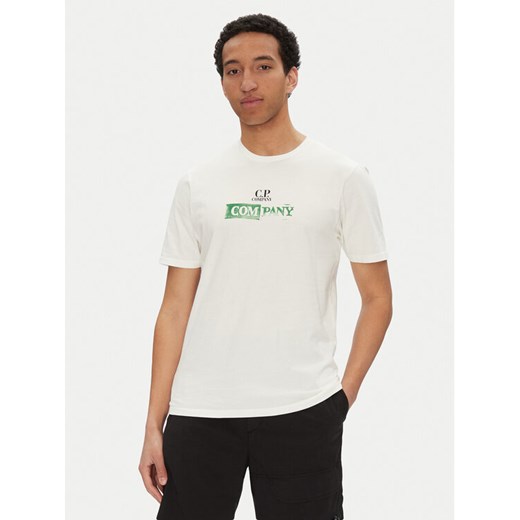 C.P. Company T-Shirt 18CMTS307A005431G Biały Regular Fit ze sklepu MODIVO w kategorii T-shirty męskie - zdjęcie 182674532