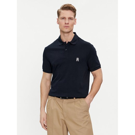 Tommy Hilfiger Polo Interlock MW0MW34783 Granatowy Regular Fit ze sklepu MODIVO w kategorii T-shirty męskie - zdjęcie 182674541