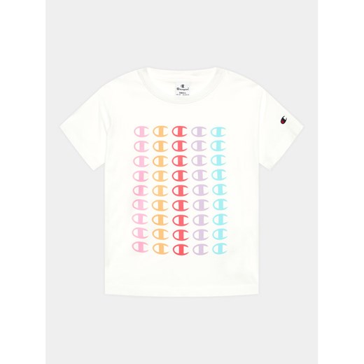Champion T-Shirt 404618 Biały Regular Fit ze sklepu MODIVO w kategorii T-shirty chłopięce - zdjęcie 182674622