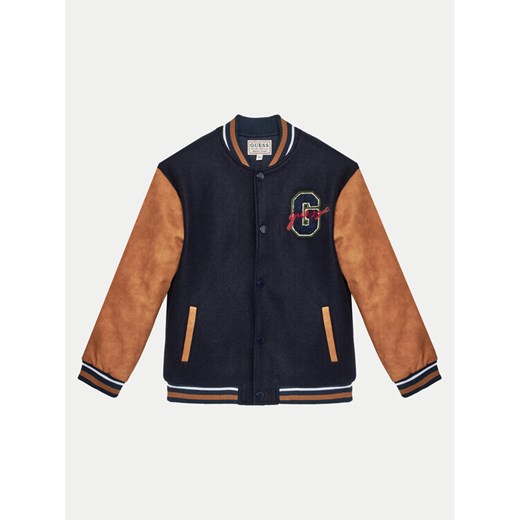 Guess Kurtka bomber L4BL19 WGSN0 Granatowy Regular Fit ze sklepu MODIVO w kategorii Kurtki chłopięce - zdjęcie 182674644