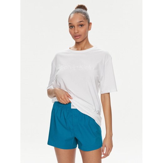 Calvin Klein Underwear Piżama 000QS7191E Biały Regular Fit ze sklepu MODIVO w kategorii Piżamy damskie - zdjęcie 182674691