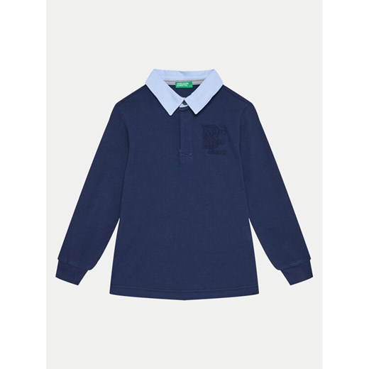 United Colors Of Benetton Polo 3088C301K Granatowy Regular Fit ze sklepu MODIVO w kategorii T-shirty chłopięce - zdjęcie 182674703