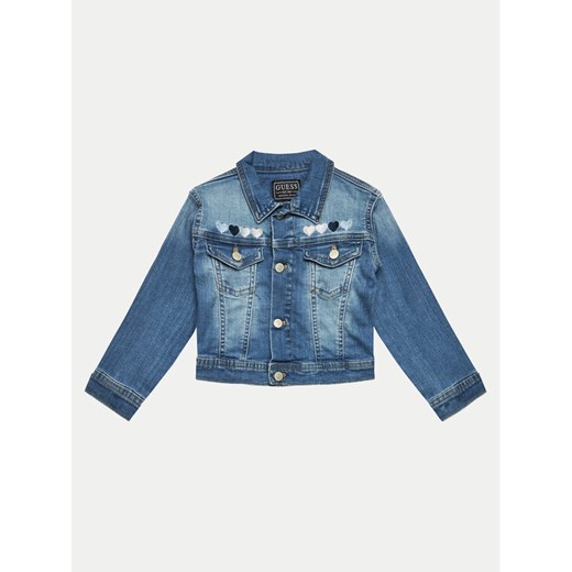 Guess Kurtka jeansowa K4GL01 D4CA0 Granatowy Regular Fit ze sklepu MODIVO w kategorii Kurtki dziewczęce - zdjęcie 182674791