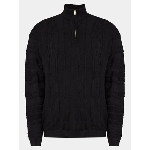 Redefined Rebel Sweter Santino 222072 Czarny Regular Fit ze sklepu MODIVO w kategorii Swetry męskie - zdjęcie 182674793