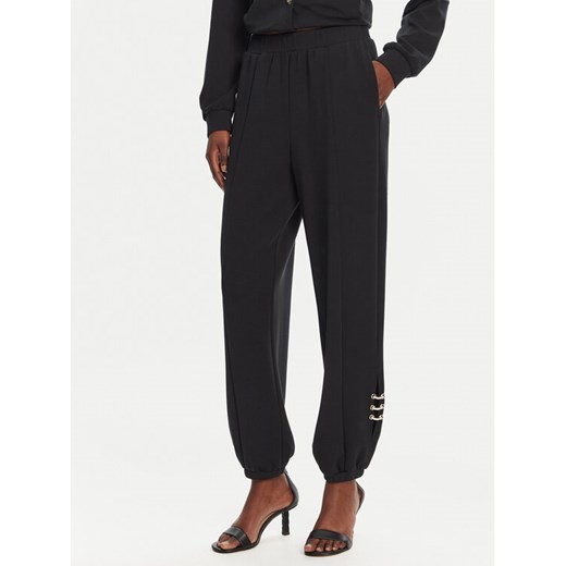 Liu Jo Sport Spodnie dresowe TA5229 J4869 Czarny Relaxed Fit ze sklepu MODIVO w kategorii Spodnie damskie - zdjęcie 182674813