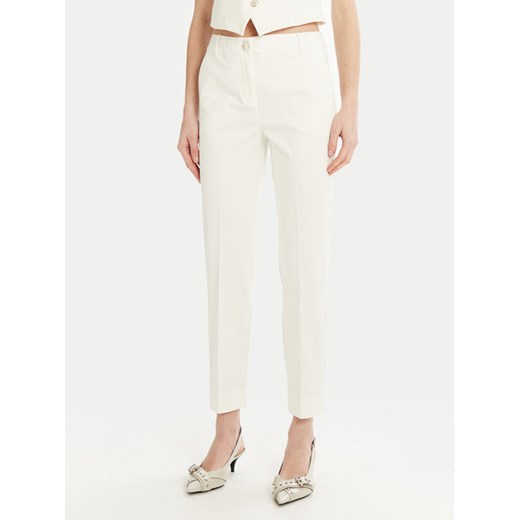 Marella Chinosy Dotto 2513781014 Biały Slim Fit ze sklepu MODIVO w kategorii Spodnie damskie - zdjęcie 182674940