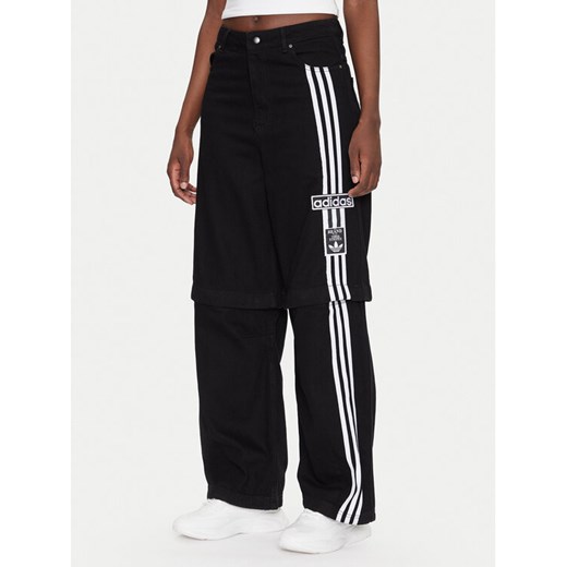 adidas Jeansy Adibreak JD0082 Czarny Wide Leg ze sklepu MODIVO w kategorii Jeansy damskie - zdjęcie 182674964