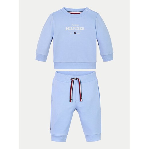 Tommy Hilfiger Dres Monotype Logo KN0KN01978 Błękitny Regular Fit ze sklepu MODIVO w kategorii Odzież dla niemowląt - zdjęcie 182674971