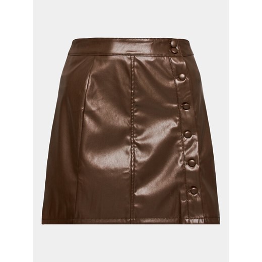 Brave Soul Spódnica z imitacji skóry LSKW-225LISABRO Brązowy Regular Fit ze sklepu MODIVO w kategorii Spódnice - zdjęcie 182675034