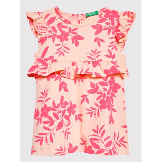 United Colors Of Benetton Sukienka letnia 3HD3GV005 Różowy Regular Fit ze sklepu MODIVO w kategorii Sukienki niemowlęce - zdjęcie 182675072