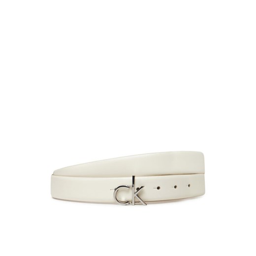 Calvin Klein Pasek Damski Ck Buckle Belt 3.0_Smooth K60K613156 Biały ze sklepu MODIVO w kategorii Paski damskie - zdjęcie 182675111