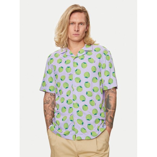 United Colors Of Benetton Koszula 5XRBUQ047 Fioletowy Regular Fit ze sklepu MODIVO w kategorii Koszule męskie - zdjęcie 182675122