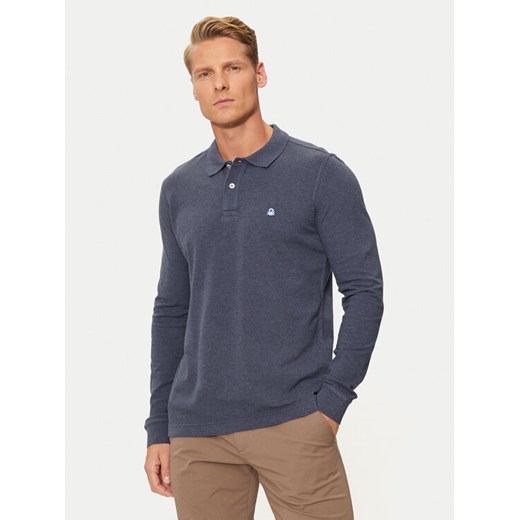 United Colors Of Benetton Polo 3088U3025 Granatowy Regular Fit ze sklepu MODIVO w kategorii T-shirty męskie - zdjęcie 182675194