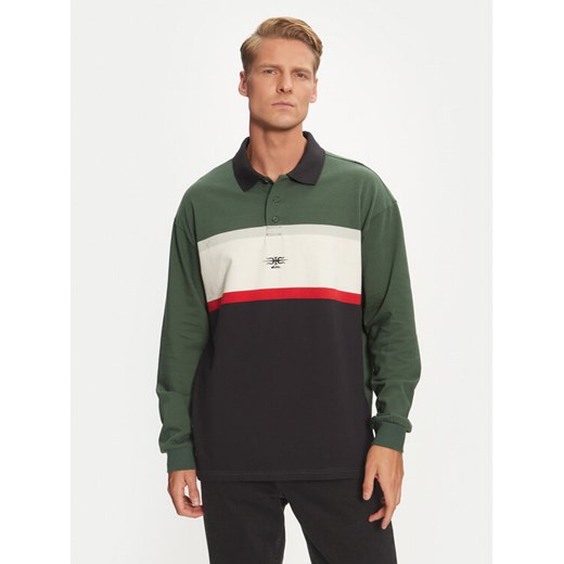 Quiksilver Polo Mercury Rugby AQYKT03125 Zielony Loose Fit ze sklepu MODIVO w kategorii T-shirty męskie - zdjęcie 182675230