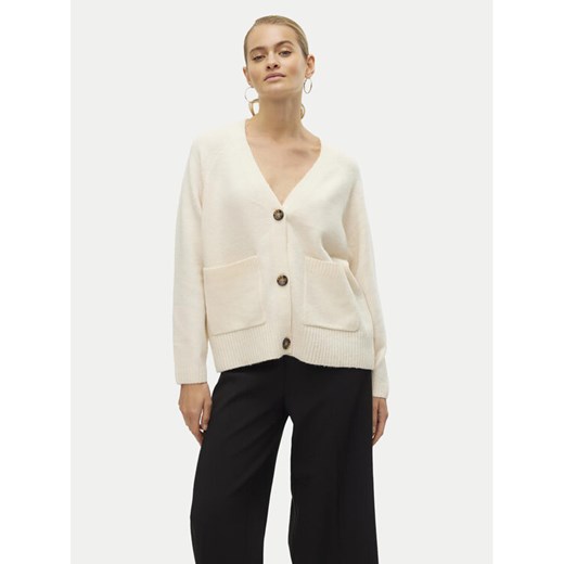 Vero Moda Kardigan Boom 10320457 Beżowy Loose Fit ze sklepu MODIVO w kategorii Swetry damskie - zdjęcie 182675242