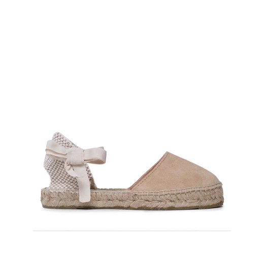 Manebi Espadryle Suede Flat Valenciana Espadrilles K 1.1 P0 Beżowy ze sklepu MODIVO w kategorii Espadryle damskie - zdjęcie 182675263