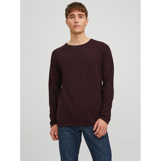 Jack&Jones Sweter 12157321 Bordowy Regular Fit ze sklepu MODIVO w kategorii Swetry męskie - zdjęcie 182675264