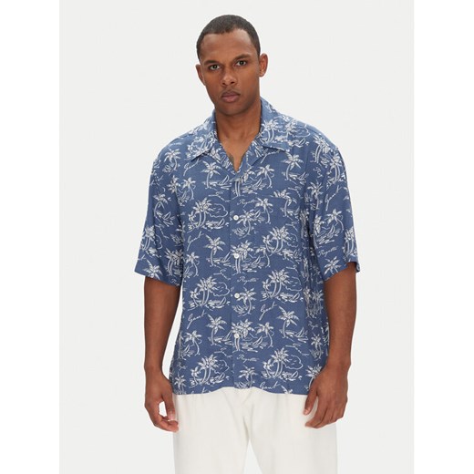 Gant Koszula Island Print 3250071 Niebieski Relaxed Fit ze sklepu MODIVO w kategorii Koszule damskie - zdjęcie 182675342