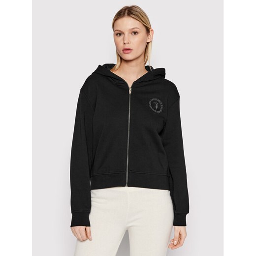 Trussardi Bluza 56F00193 Czarny Regular Fit ze sklepu MODIVO w kategorii Bluzy damskie - zdjęcie 182675353