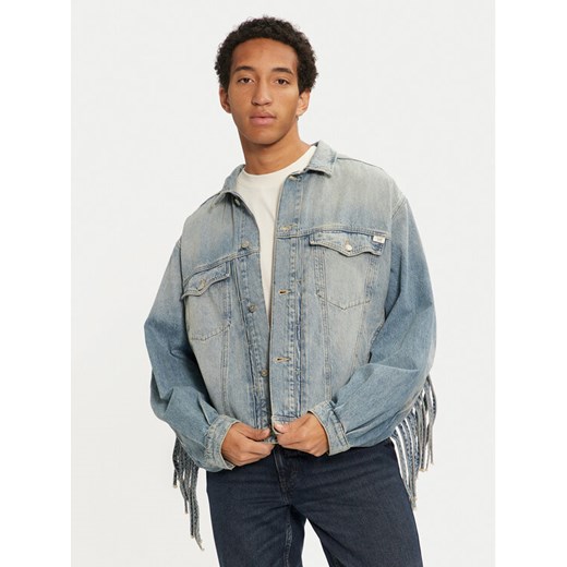 Mustang Kurtka jeansowa Ozark Fringe 1015681 Niebieski Relaxed Fit ze sklepu MODIVO w kategorii Kurtki męskie - zdjęcie 182675420