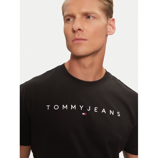 Tommy Jeans T-Shirt Linear Logo DM0DM20744 Czarny Regular Fit ze sklepu MODIVO w kategorii T-shirty męskie - zdjęcie 182675440