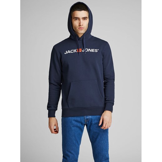 Jack&Jones Bluza Corp Old Logo 12137054 Granatowy Regular Fit ze sklepu MODIVO w kategorii Bluzy męskie - zdjęcie 182675501