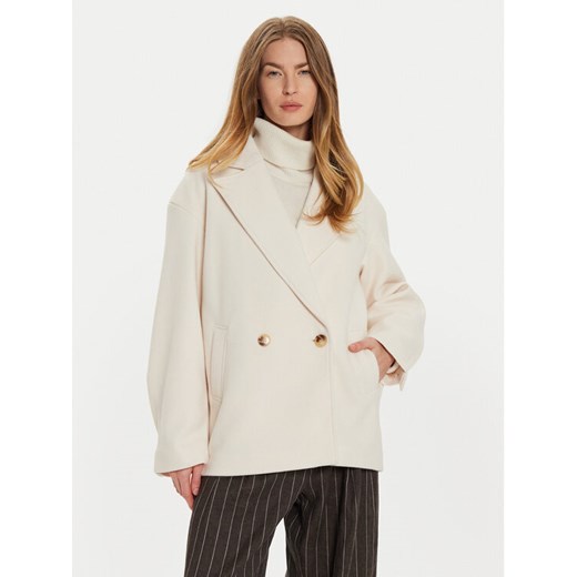 Gina Tricot Płaszcz przejściowy 22830 Biały Regular Fit ze sklepu MODIVO w kategorii Płaszcze damskie - zdjęcie 182675514