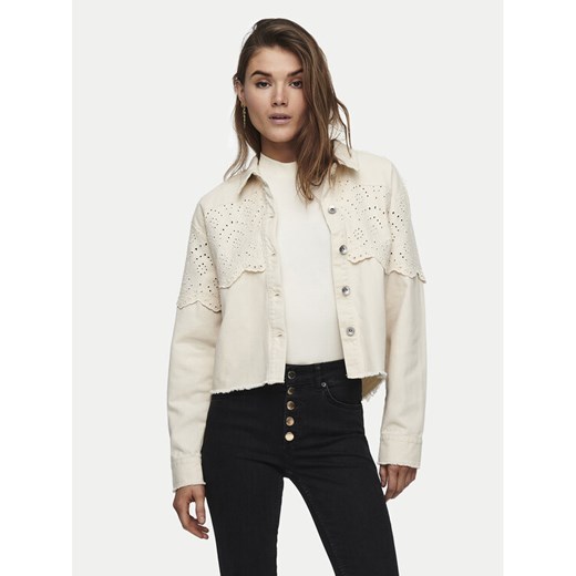 ONLY Kurtka jeansowa Elena 15232378 Beżowy Regular Fit ze sklepu MODIVO w kategorii Kurtki damskie - zdjęcie 182675591
