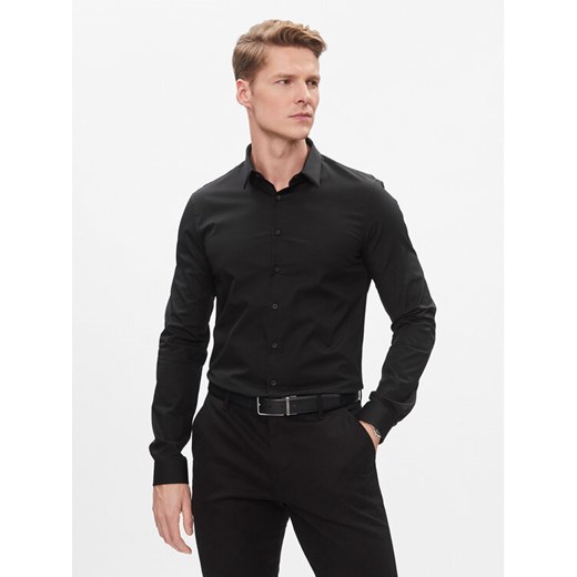 Calvin Klein Koszula K10K112743 Czarny Extra Slim Fit ze sklepu MODIVO w kategorii Koszule męskie - zdjęcie 182675603