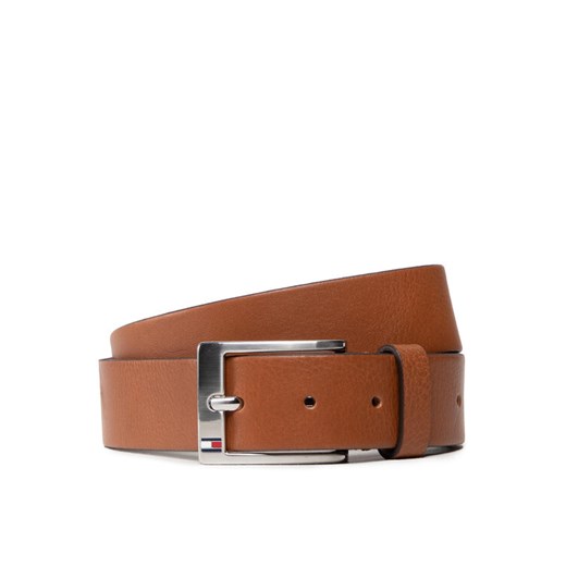 Tommy Hilfiger Pasek Męski New Aly Belt AM0AM08363 Brązowy ze sklepu MODIVO w kategorii Paski męskie - zdjęcie 182675642