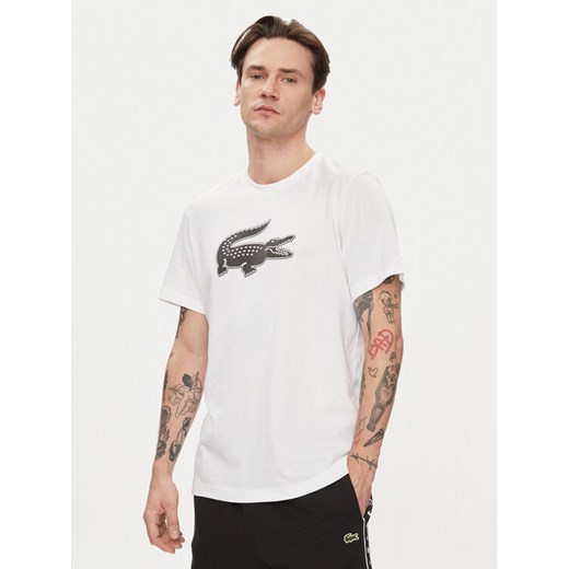 Lacoste T-Shirt TH2042 Biały Regular Fit ze sklepu MODIVO w kategorii T-shirty męskie - zdjęcie 182675693