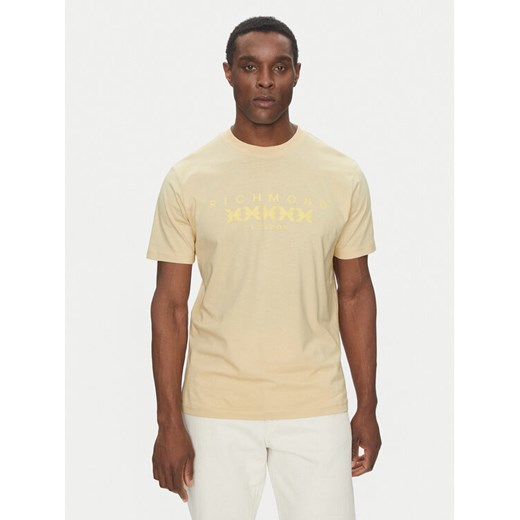 Richmond X T-Shirt UMP25004TS Beżowy Regular Fit ze sklepu MODIVO w kategorii T-shirty męskie - zdjęcie 182675704