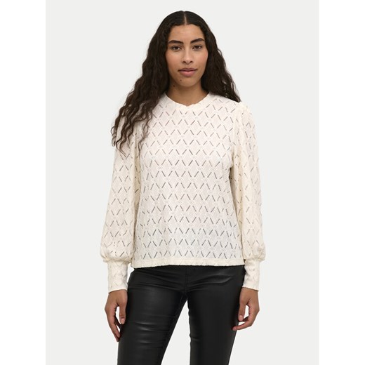 Kaffe Bluzka Tine 10509099 Écru Regular Fit ze sklepu MODIVO w kategorii Bluzki damskie - zdjęcie 182675814