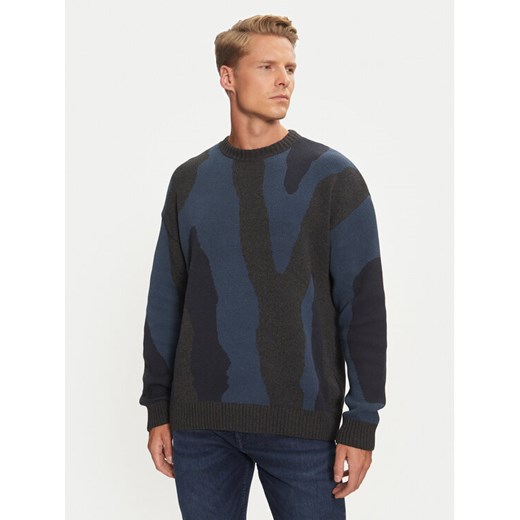 Mustang Sweter Elwood 1015473 Granatowy Regular Fit ze sklepu MODIVO w kategorii Swetry męskie - zdjęcie 182675860