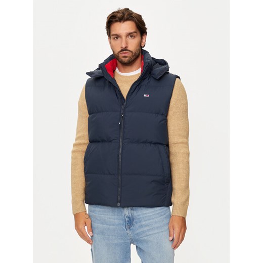 Tommy Jeans Kamizelka Essential DM0DM20465 Granatowy Regular Fit ze sklepu MODIVO w kategorii Kamizelki męskie - zdjęcie 182675862