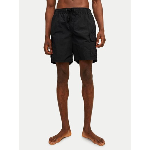 Jack&Jones Szorty kąpielowe Jpstfiji 12257214 Czarny Regular Fit ze sklepu MODIVO w kategorii Kąpielówki - zdjęcie 182675900