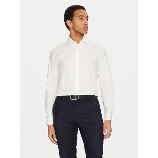 Calvin Klein Koszula K10K107889 Biały Regular Fit ze sklepu MODIVO w kategorii Koszule męskie - zdjęcie 182675934