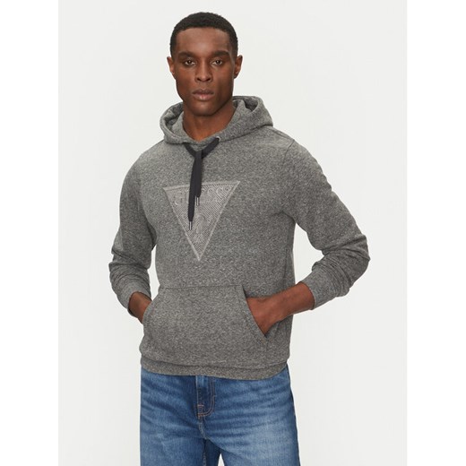 Guess Bluza M5RQ07 KCLK2 Szary Regular Fit ze sklepu MODIVO w kategorii Bluzy męskie - zdjęcie 182676011