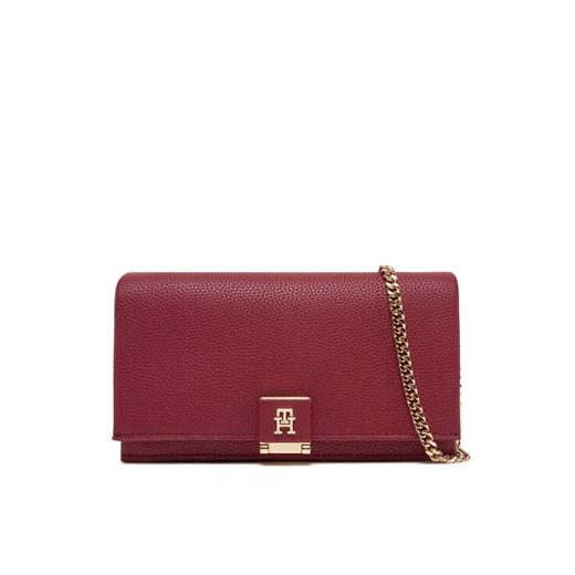 Tommy Hilfiger Torebka Th Her Flap W/Chain AW0AW17403 Czerwony ze sklepu MODIVO w kategorii Kopertówki - zdjęcie 182676034