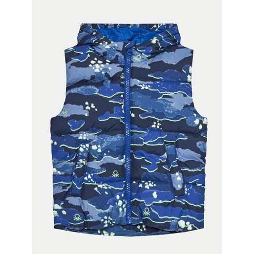 United Colors Of Benetton Kamizelka 2DFVGJ00I Granatowy Regular Fit ze sklepu MODIVO w kategorii Kamizelki chłopięce - zdjęcie 182676082