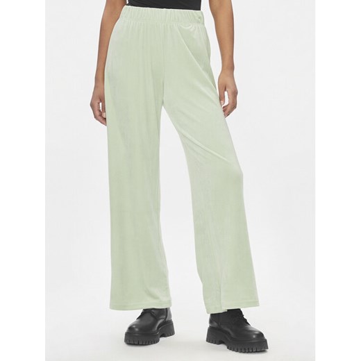 ONLY Spodnie dzianinowe Rebel 15311822 Zielony Straight Fit ze sklepu MODIVO w kategorii Spodnie damskie - zdjęcie 182676093