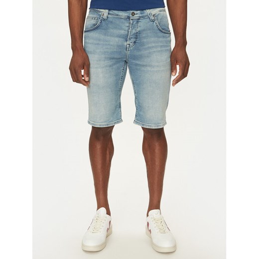 Mustang Szorty jeansowe Chicago 1012672 Niebieski Slim Fit ze sklepu MODIVO w kategorii Spodenki męskie - zdjęcie 182676194