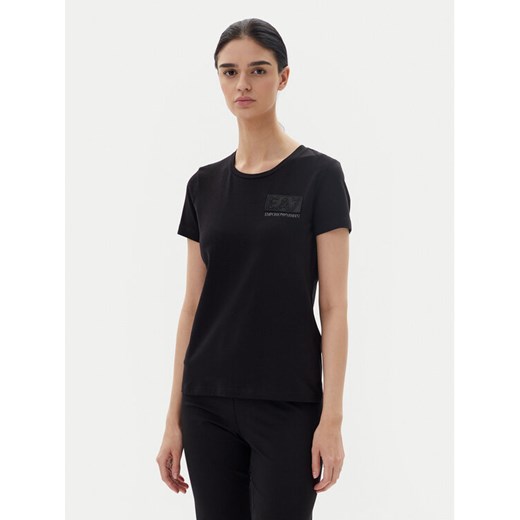 EA7 Emporio Armani T-Shirt 7W000492 AF10373 UC001 Czarny Regular Fit ze sklepu MODIVO w kategorii Bluzki damskie - zdjęcie 182676260