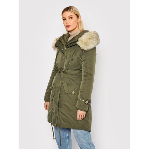 Blugirl Blumarine Parka RH1265-T8727 Zielony Regular Fit ze sklepu MODIVO w kategorii Parki damskie - zdjęcie 182676280