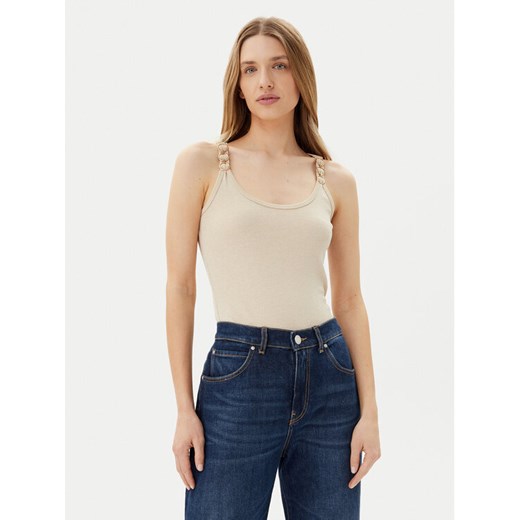 Morgan Top 251-DIDOA Beżowy Slim Fit ze sklepu MODIVO w kategorii Bluzki damskie - zdjęcie 182676320