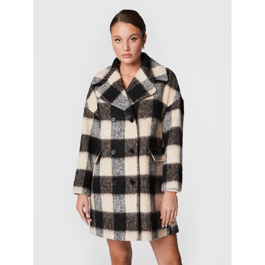 Red Valentino Płaszcz wełniany 1R3CAF056HR Beżowy Regular Fit ze sklepu MODIVO w kategorii Płaszcze damskie - zdjęcie 182676384