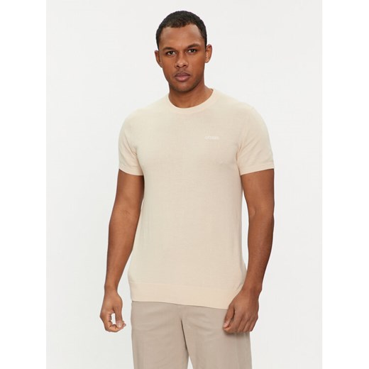 Guess Sweter M4GR05 Z3DN1 Écru Regular Fit ze sklepu MODIVO w kategorii Swetry męskie - zdjęcie 182676581