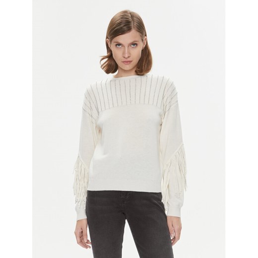 Pinko Sweter Libellula 102082 A19L Écru Regular Fit ze sklepu MODIVO w kategorii Swetry damskie - zdjęcie 182676641