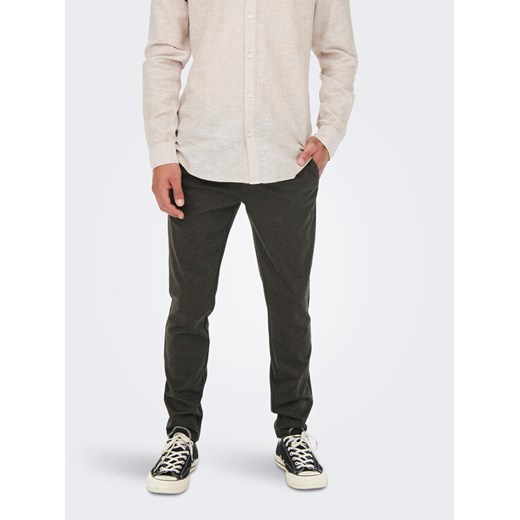 Only & Sons Chinosy 22022911 Szary Tapered Fit ze sklepu MODIVO w kategorii Spodnie męskie - zdjęcie 182676680